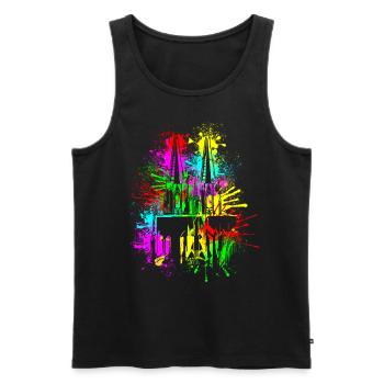 Cologne Cathedral Carnival Carnival Cologne Costume Replacement - Men's Premium Organic Tank Top - black - Front - Michal (187cm)