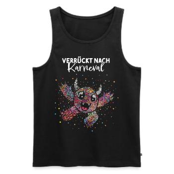 Konfetti Monster Karneval Fasnacht 5. Jahreszeit - Männer Premium Bio Tank Top - Schwarz - Vorne - Michal (187cm)