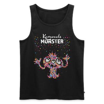 Karneval Monster Fasnacht Konfetti 5. Jahreszeit - Männer Premium Bio Tank Top - Schwarz - Vorne - Michal (187cm)