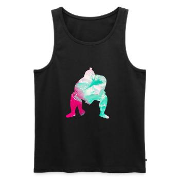 Wrestling Wrestler Sumo Kämpfer Ringen - Männer Premium Bio Tank Top - Schwarz - Vorne - AI Model Male 178 light (178cm)