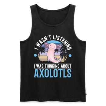 Axolotl Gift Tail Lurch - Men's Premium Organic Tank Top - black - Front - Michal (187cm)