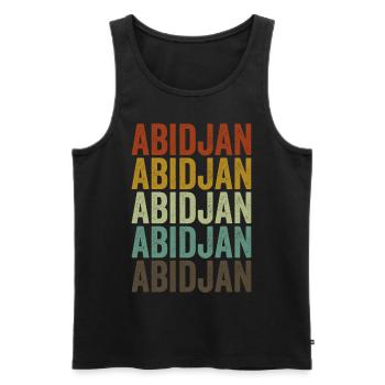 Abidjan Côte d'Ivoire Retro Vintage - Männer Premium Bio Tank Top - Schwarz - Vorne - AI Model Male 178 light (178cm)