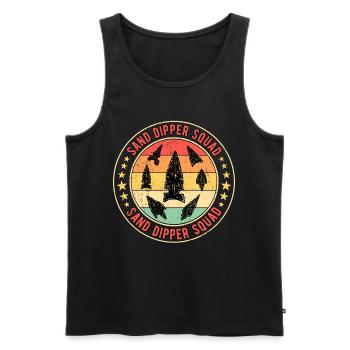 Arrowhead Hunter Sand Dipper Squad - Men's Premium Organic Tank Top - black - Front - Michal (187cm)