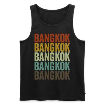 Bangkok Thailand Retro Vintage - Men's Premium Organic Tank Top - black - Front - Michal (187cm)