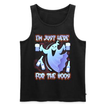 Spirit-with-beer, beer glass, beer bottles, Halloween - Men's Premium Organic Tank Top - black - Front - AI Model Male 178 light (178cm)