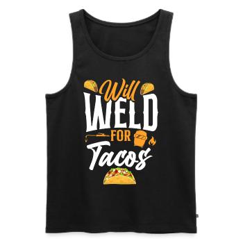 Welder Welding Taco Will Weld For - Männer Premium Bio Tank Top - Schwarz - Vorne - AI Model Male 178 light (178cm)
