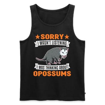 Opossum Gift Possum Pouch Rat - Men's Premium Organic Tank Top - black - Front - Michal (187cm)