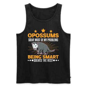 Opossum Gift Possum Pouch Rat - Men's Premium Organic Tank Top - black - Front - Michal (187cm)