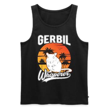 Gerbil Whisperer Racing Rat Gift Gerbil - Men's Premium Organic Tank Top - black - Front - Michal (187cm)
