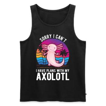 Axolotl Gift Tail Lurch - Men's Premium Organic Tank Top - black - Front - Michal (187cm)