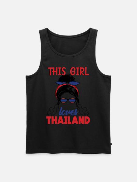 Thaïlande Fille - Débardeur bio Premium Homme - noir