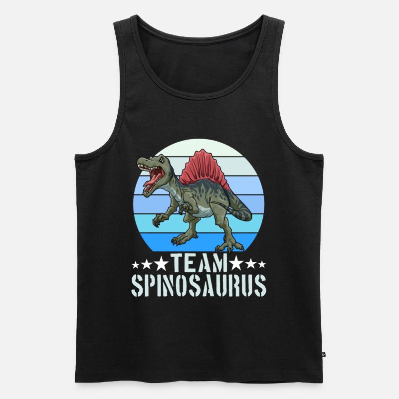 Team Spinosaurus Dinosaurier Dino - Männer Premium Bio Tank Top - Schwarz