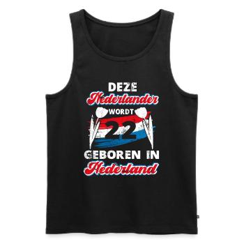 22 Birthday Dutch Holland 22 years Say - Men's Premium Organic Tank Top - black - Front - Michal (187cm)