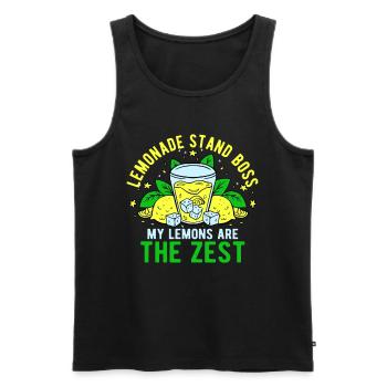 Lemonade seller lemonade stand - Men's Premium Organic Tank Top - black - Front - AI Model Male 178 light (178cm)