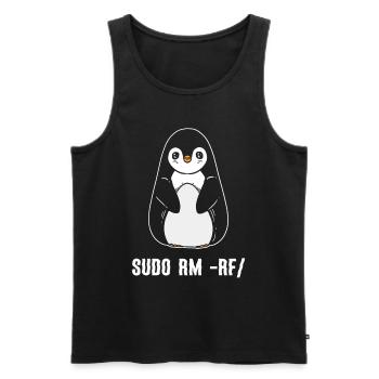 sudo rm rf / Linux Computer Programmer - Männer Premium Bio Tank Top - Schwarz - Vorne - AI Model Male 178 light (178cm)