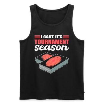 I Can’t. It‘s Tournament Season. Trading Card - Männer Premium Bio Tank Top - Schwarz - Vorne - Michal (187cm)