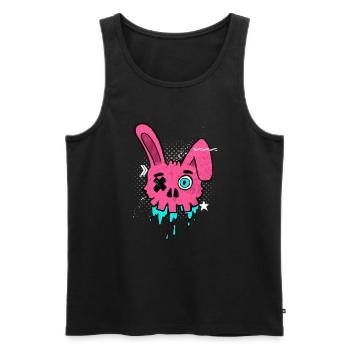 Street Style Rabbit Skull Pop Art Rabbit - Men's Premium Organic Tank Top - black - Front - Michal (187cm)