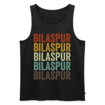 Bilaspur Inde Rétro Vintage - Débardeur bio Premium Homme - noir - Devant - Michal (187cm)
