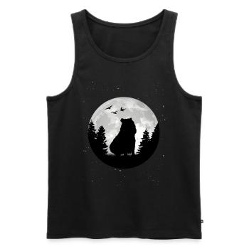 Capybara Lune Capybara - Débardeur bio Premium Homme - noir - Devant - Michal (187cm)