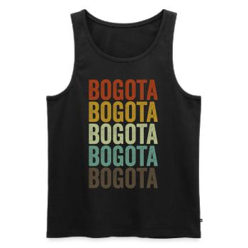 Bogota Kolumbien Retro Vintage - Männer Premium Bio Tank Top - Schwarz - Vorne - AI Model Male 178 light (178cm)