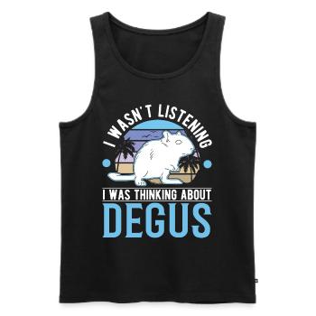 Degu Gift Shrub Rat Forest Degu - Men's Premium Organic Tank Top - black - Front - Michal (187cm)