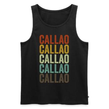 Callao Pérou Rétro Vintage - Débardeur bio Premium Homme - noir - Devant - Michal (187cm)