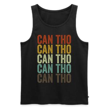 Can Tho Vietnam Rétro Vintage - Débardeur bio Premium Homme - noir - Devant - Michal (187cm)