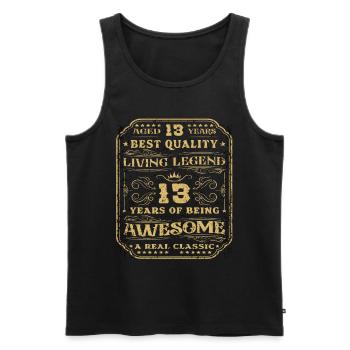13 birthday 13 years man 13 years legendary 13 - Men's Premium Organic Tank Top - black - Front - AI Model Male 178 light (178cm)