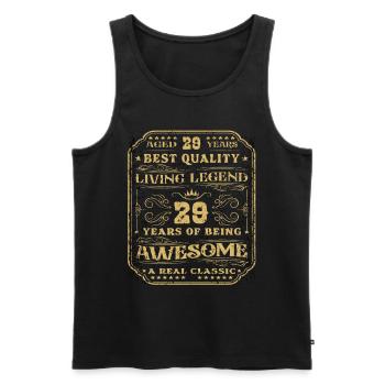 29 birthday 29 years man 29 years legendary 29 - Men's Premium Organic Tank Top - black - Front - AI Model Male 178 light (178cm)