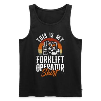 Certified Forklift Truck Operator - Männer Premium Bio Tank Top - Schwarz - Vorne - Michal (187cm)