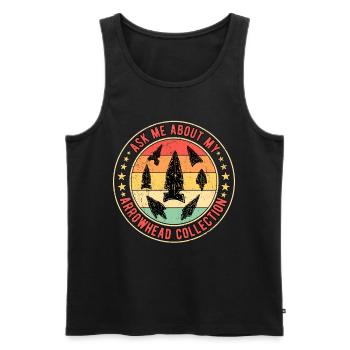 Pfeilspitzen Speerspitze Arrowhead Sammlung - Männer Premium Bio Tank Top - Schwarz - Vorne - Michal (187cm)