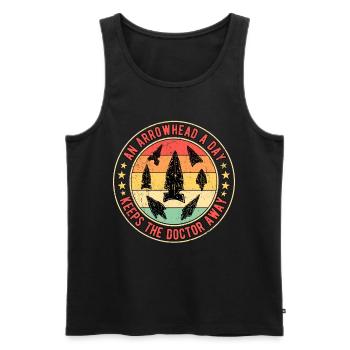 Arrowhead Spearhead Arrowhead - Men's Premium Organic Tank Top - black - Front - AI Model Male 178 light (178cm)