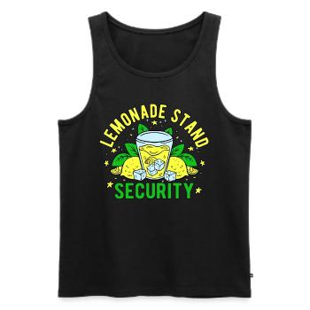 Lemonade Stand Sécurité Lemonade Vendeur - Débardeur bio Premium Homme - noir - Devant - AI Model Male 178 light (178cm)