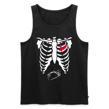 Halloween Skeleton Taco Funny Pregnancy Couple - Débardeur bio Premium Homme - noir - Devant - Michal (187cm)