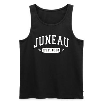 Alaska Geschenk USA Natur Bär Denali Grizzly Wald - Männer Premium Bio Tank Top - Schwarz - Vorne - Michal (187cm)