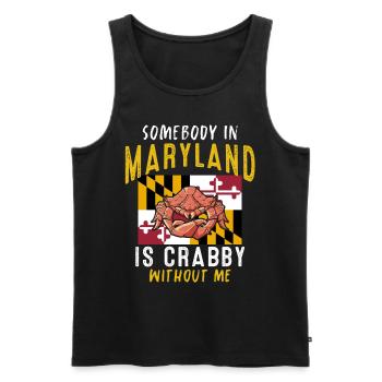 Crabe Tshirt Crabe Crevettes Scorpion Homard - Débardeur bio Premium Homme - noir - Devant - Michal (187cm)