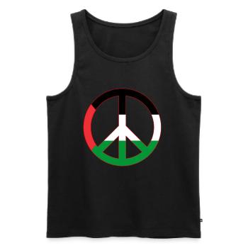 Palestine - Débardeur bio Premium Homme - noir - Devant - Michal (187cm)