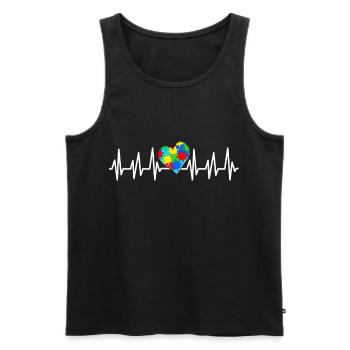 Autism Gift Autistic Asperger ADHD Autism - Men's Premium Organic Tank Top - black - Front - AI Model Male 178 light (178cm)
