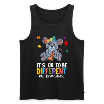 Autistic Autism Autism Awareness Day Asperger's Child - Men's Premium Organic Tank Top - black - Front - AI Model Male 178 light (178cm)