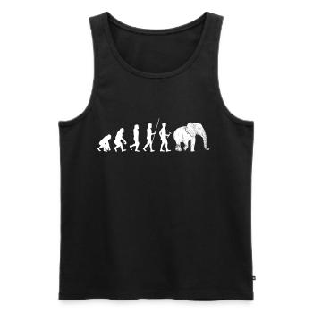 Elefant Elefanten Elephant Rüsseltier Zoo Zirkus - Männer Premium Bio Tank Top - Schwarz - Vorne - AI Model Male 178 light (178cm)