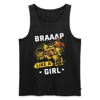 Cadeau Motocross pour Enduro Supermoto Dirt Bike - Débardeur bio Premium Homme - noir - Devant - Michal (187cm)