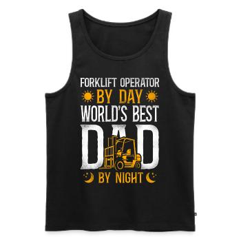 Certified Forklift Truck Operator - Men's Premium Organic Tank Top - black - Front - Michal (187cm)