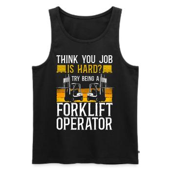 Certified Forklift Truck Operator - Männer Premium Bio Tank Top - Schwarz - Vorne - AI Model Male 178 light (178cm)