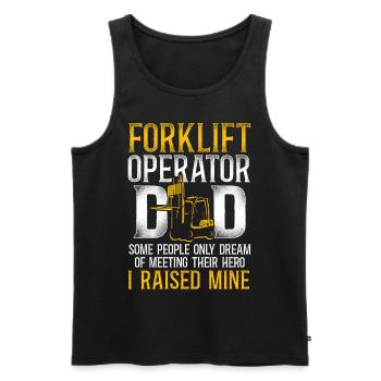 Certified Forklift Truck Operator - Men's Premium Organic Tank Top - black - Front - Michal (187cm)