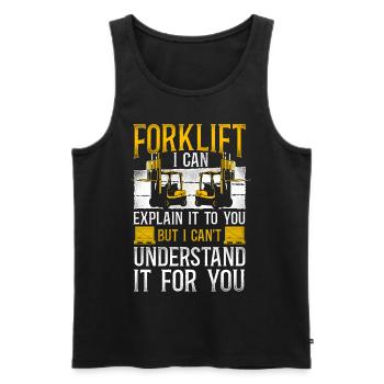 Certified Forklift Truck Operator - Men's Premium Organic Tank Top - black - Front - Michal (187cm)