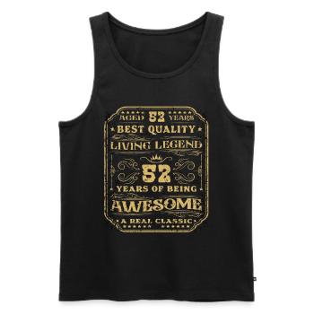 52 Geburtstag 52 Jahre Mann 52 jahre legende 52 - Männer Premium Bio Tank Top - Schwarz - Vorne - AI Model Male 178 light (178cm)