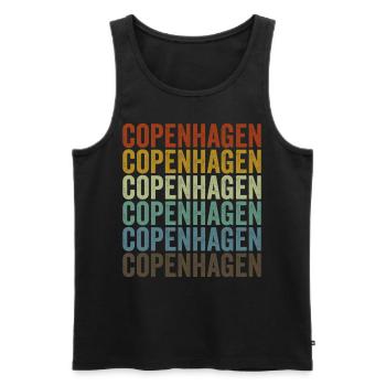 Copenhagen Denmark Retro Vintage - Men's Premium Organic Tank Top - black - Front - Michal (187cm)