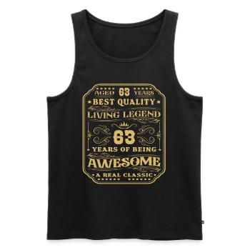 63 birthday 63 years man 63 years legendary 63 - Men's Premium Organic Tank Top - black - Front - AI Model Male 178 light (178cm)