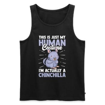 Chinchilla juste un costume de souris laineuse - Débardeur bio Premium Homme - noir - Devant - Michal (187cm)