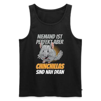 Chinchilla ist fast perfekt Wollmaus - Männer Premium Bio Tank Top - Schwarz - Vorne - Michal (187cm)